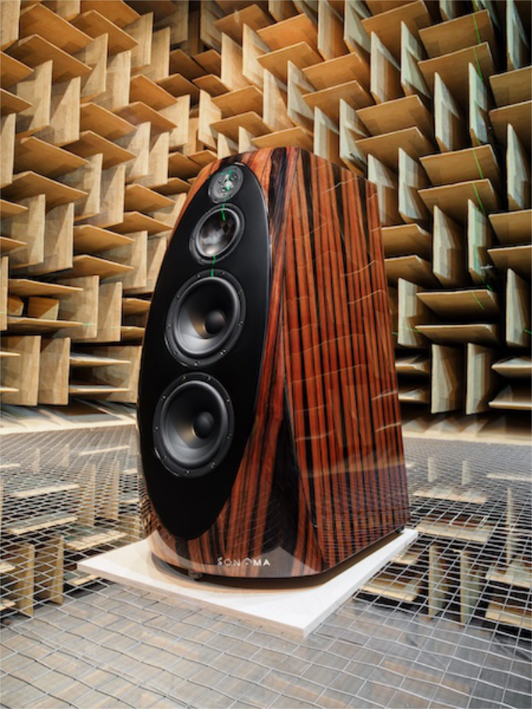 3-Way Floor Standing Loudspeaker in Anechoic Chamber for Acoustical Measurements
