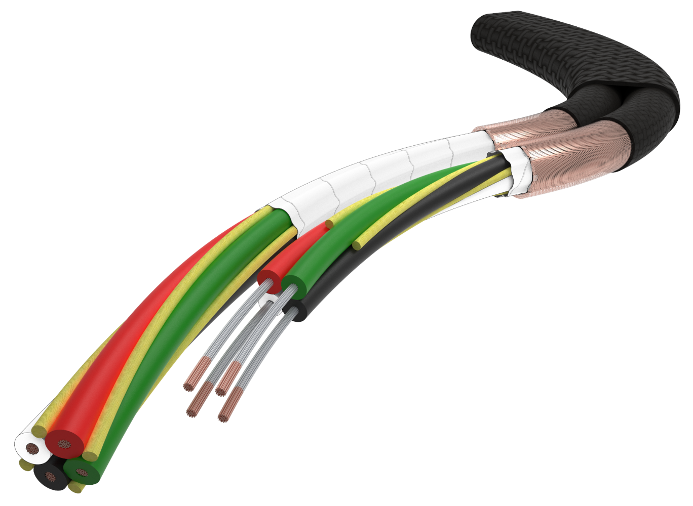 Custom Headphone Cable Showing Internal Construction