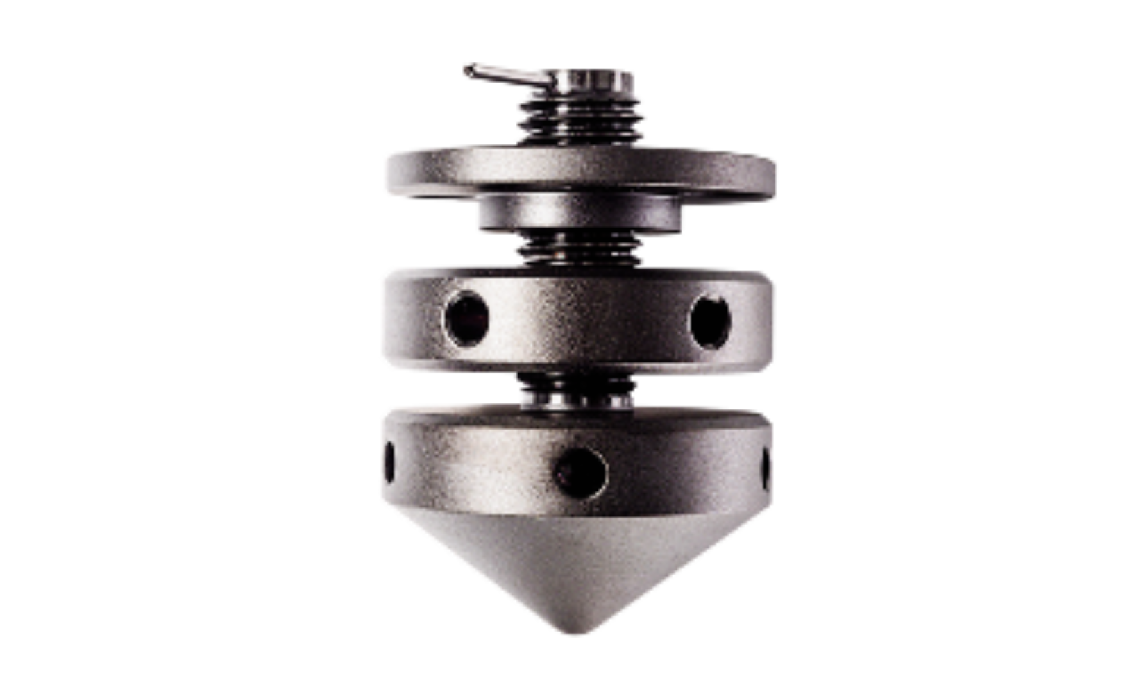 Loudspeaker mounting foot, with adjustable height